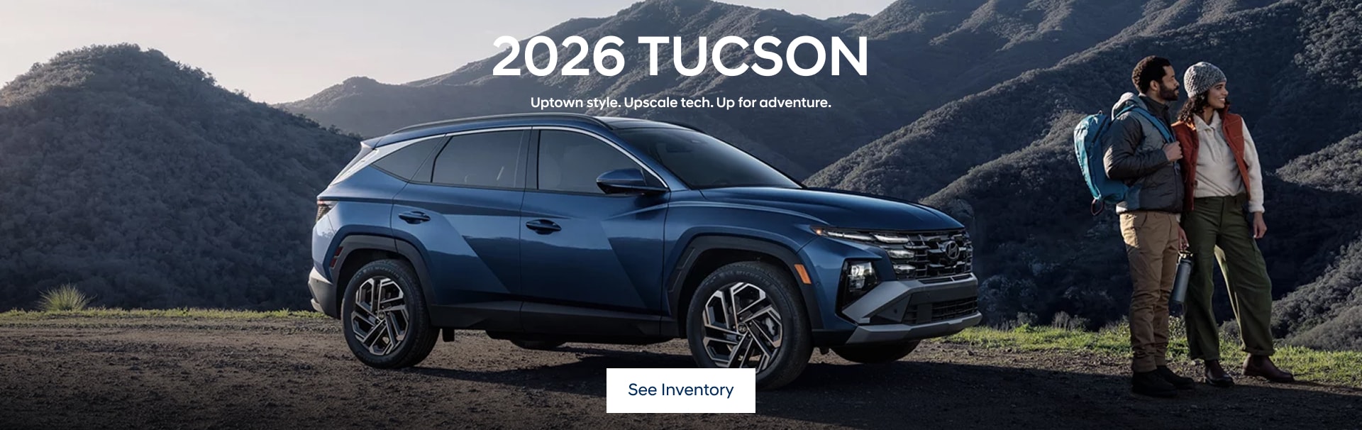 2026 Hyundai Tucson parked outside near mountains